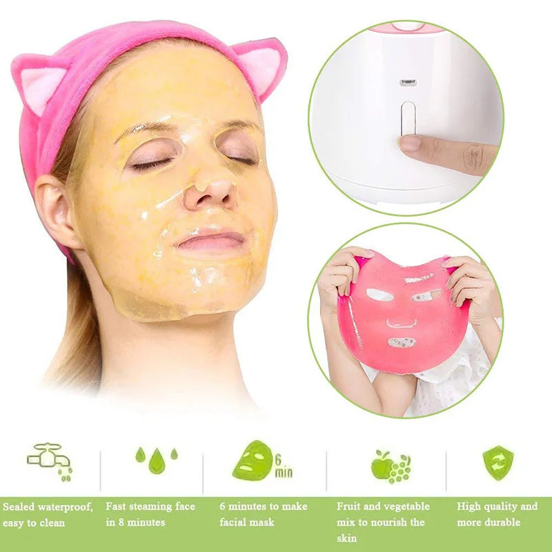 DIY Facial Mask Maker Machine Fruit and Vegetable Mask Machine Automatic Home-made Moisturizing Collagen Pure Plant Skin Beauty