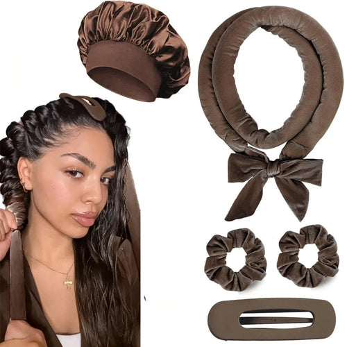No Heat Hair Rollers Heatless Curling Rod Headband - GlamAura