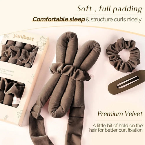 No Heat Hair Rollers Heatless Curling Rod Headband - GlamAura